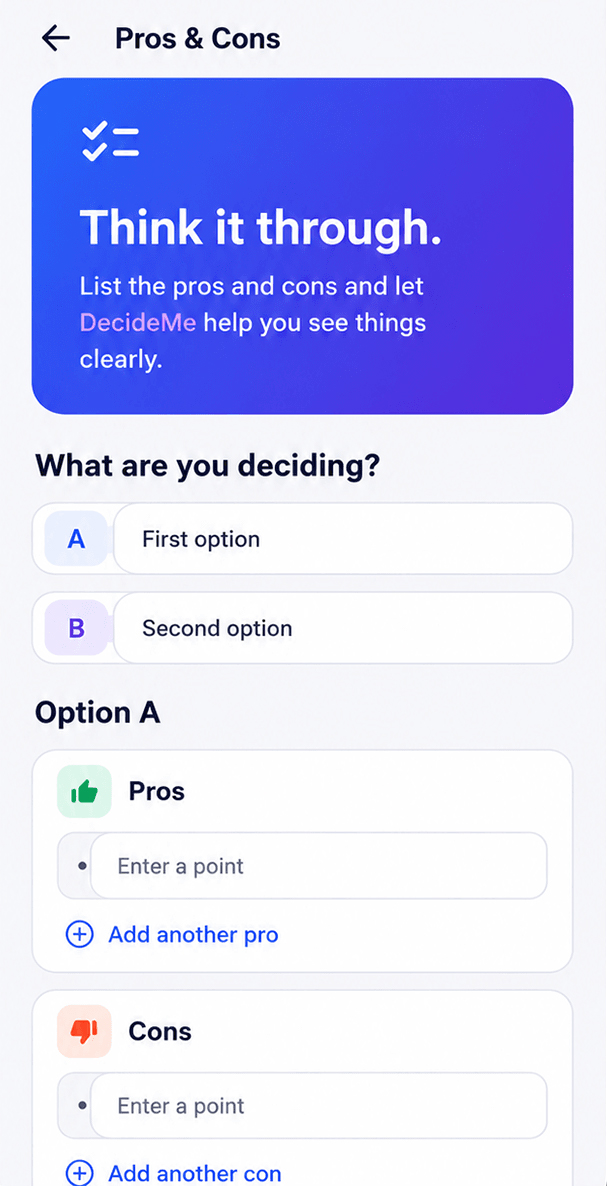 DecideMe App Screenshot 6