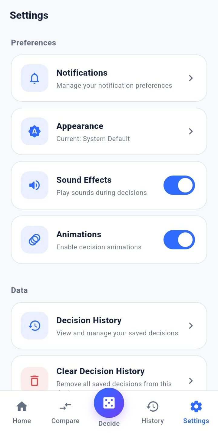 DecideMe App Screenshot 9