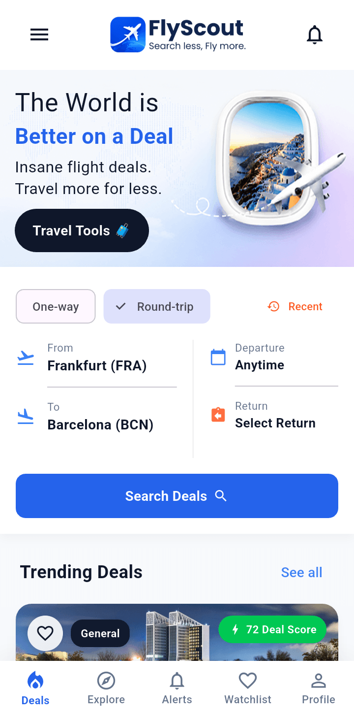 FlyScout mobile app screenshot