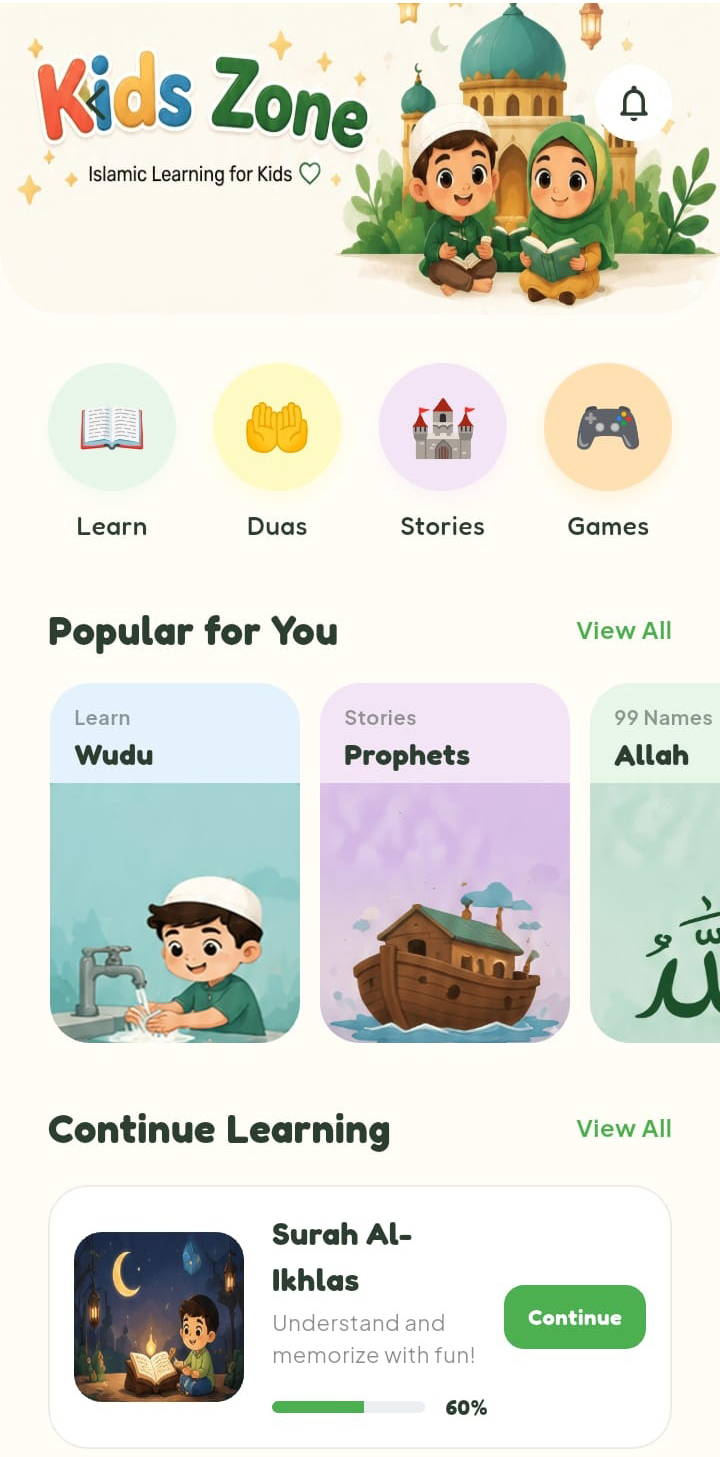 Halal Life Kids Zone screen