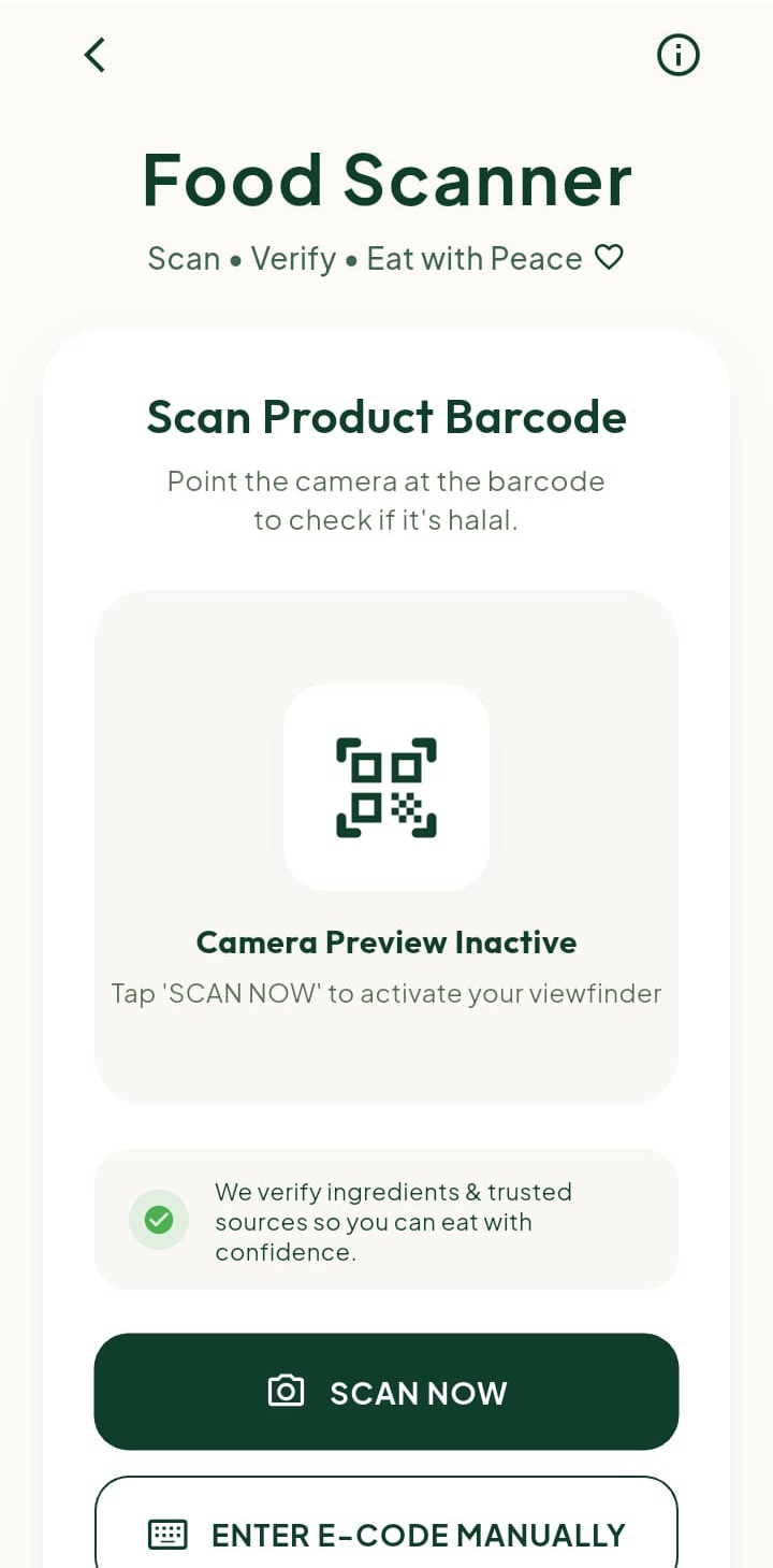 Halal Life halal food scanner screen