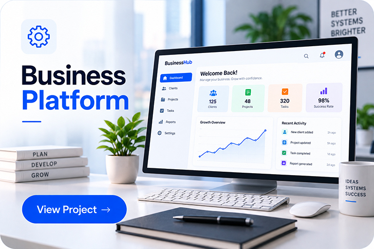 Custom business platform dashboard project
